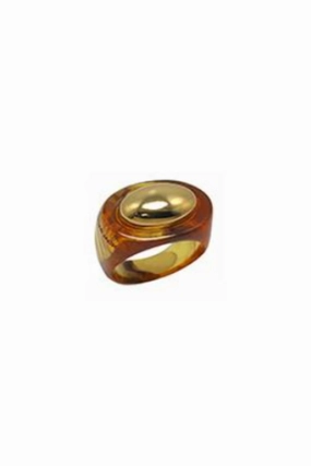 Clearance Sale Now Instant Deal Today Gold Polished Sandstone Ring