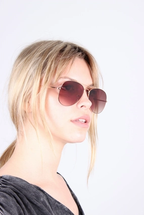 Selected Femme Anna Aviator Sunglasses In Gold Colour Today Only Savings