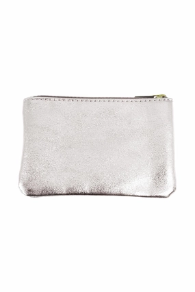 Metallic Pouch Medium Silver Clearance Event Today Special Deals Online