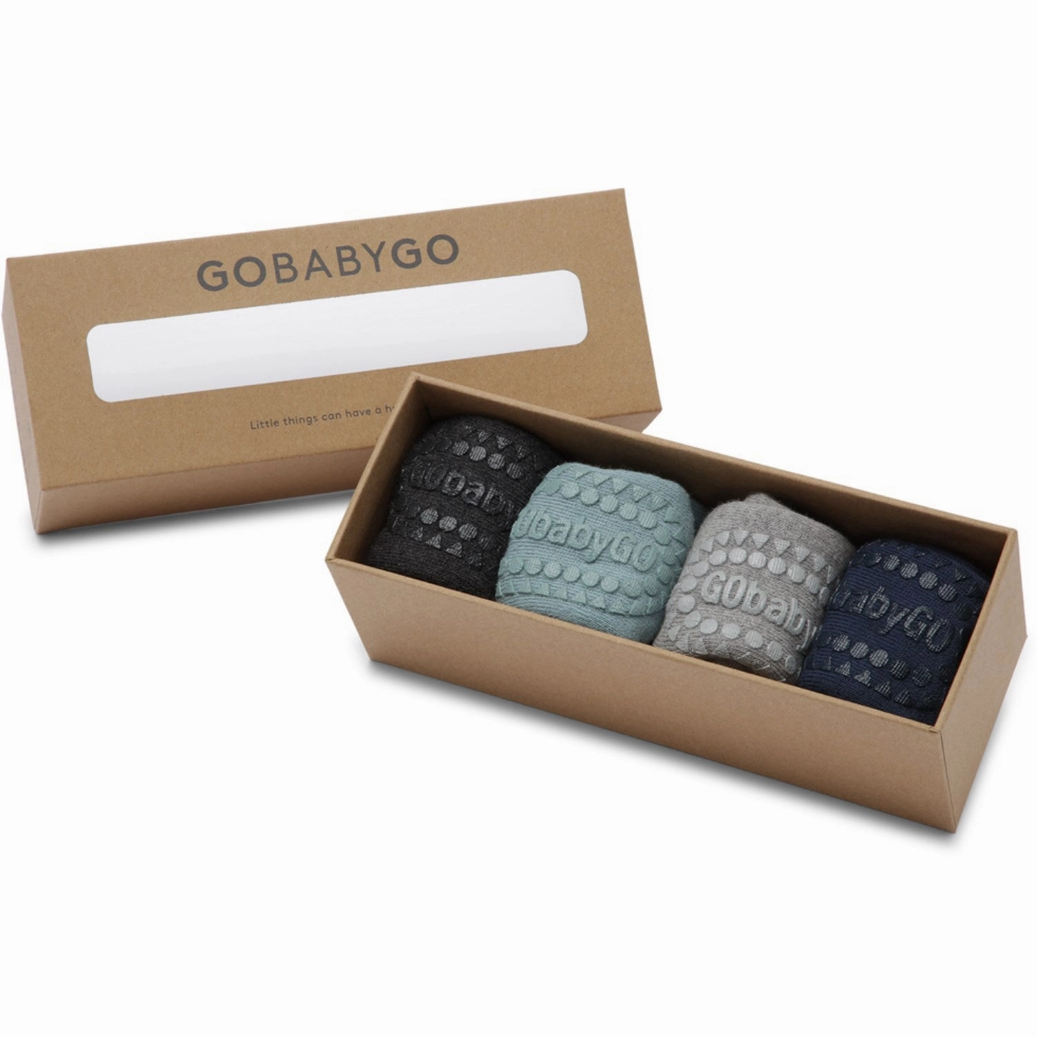 Gobabygo Grey/Blue/Grey/Navy Combo Box Organic Cotton Today Only Special