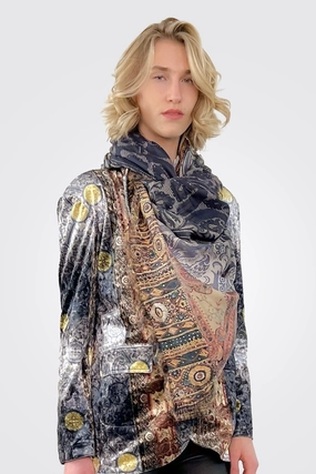 Aloe Silk Scarf - Blue Print Shop Smart & Save