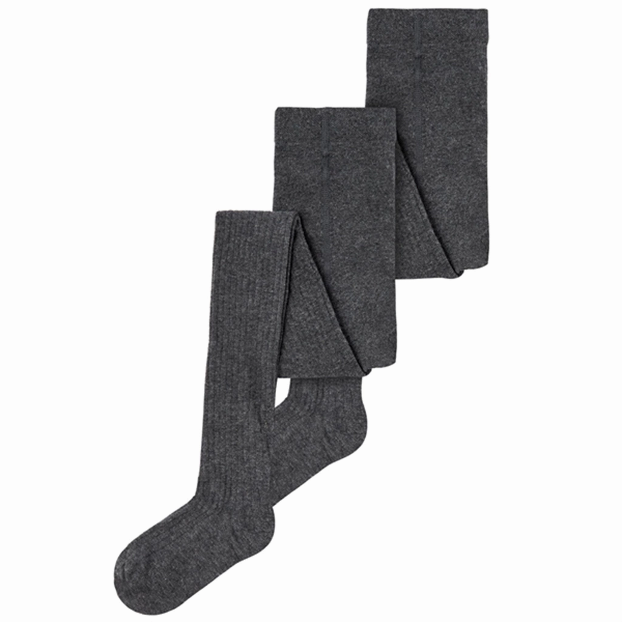 Save More Now Shop Smart Deals Name It Dark Grey Melange Rib Tights 2-Pack Noos