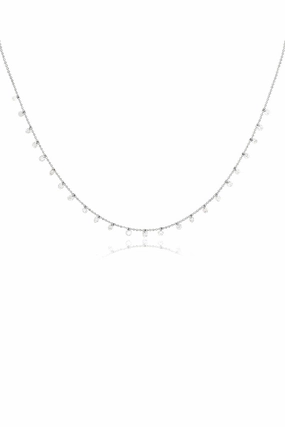 Celeste 24 Floating Diamond Necklace In White Gold Must-Have Clearance Last Chance Offer
