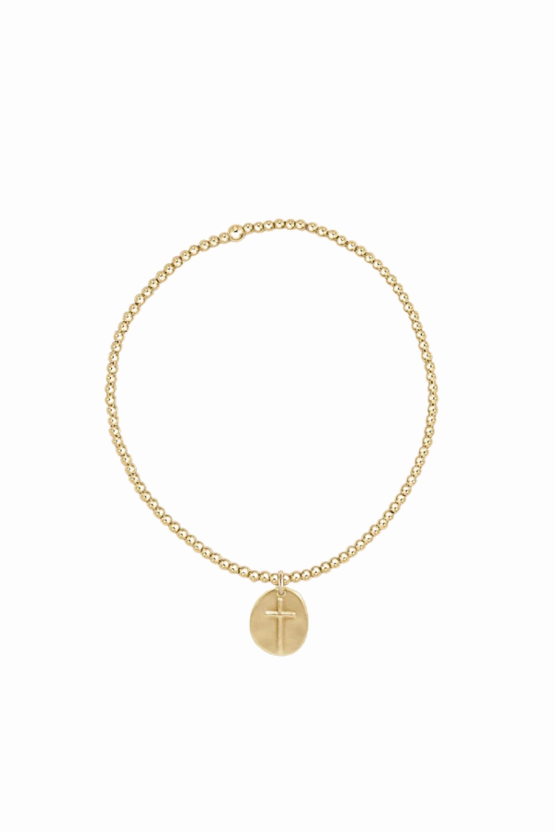 Shop Hot Picks Todays Steal Classic Gold 2Mm Bead Bracelet - Inspire Small Gold Charm