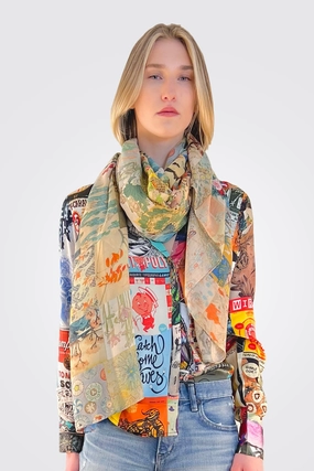 Scarf - Sky Print Flash Sale Alert Must-Have Clearance