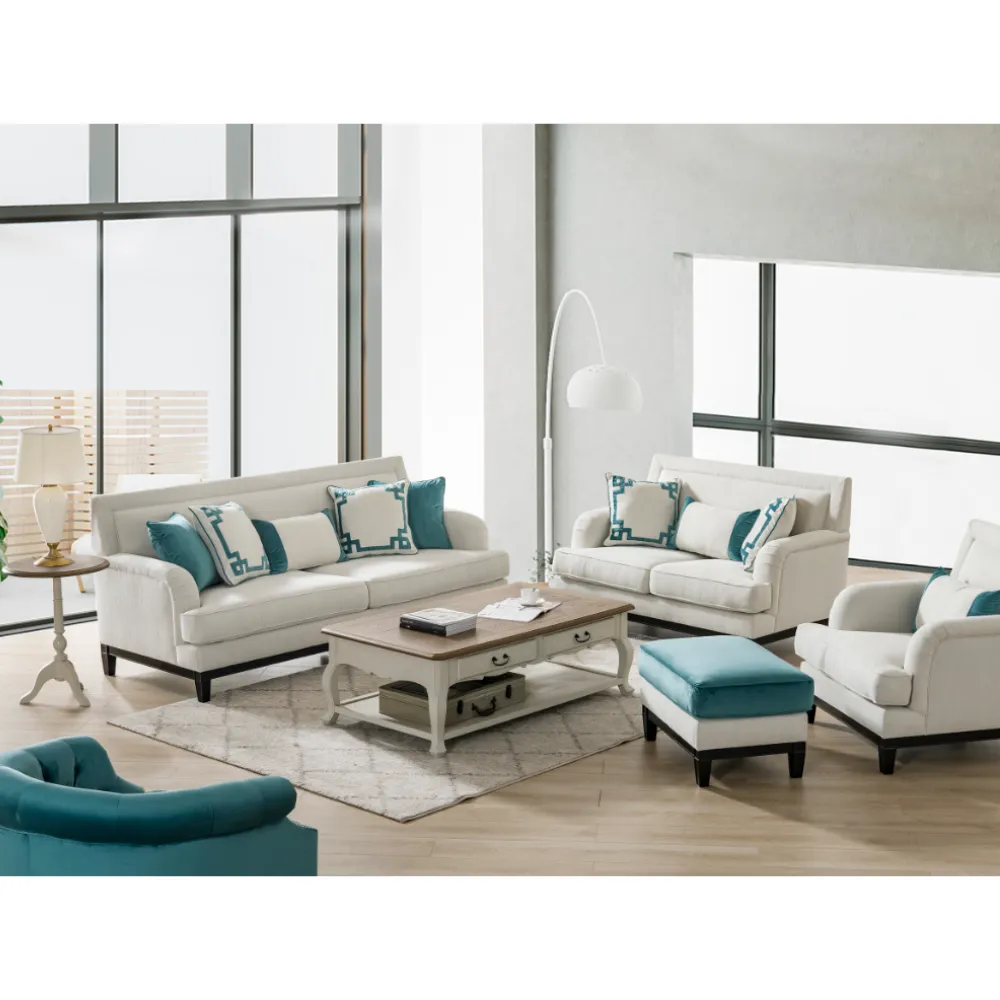 Greek Key Off White Chair