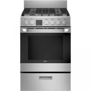 Haier 24" Free Standing Gas Range - Stainless - QCGAS740RMSS