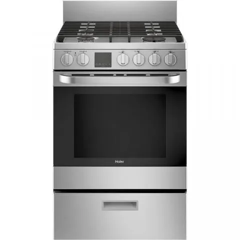 Haier 24" Free Standing Gas Range - Stainless - QCGAS740RMSS