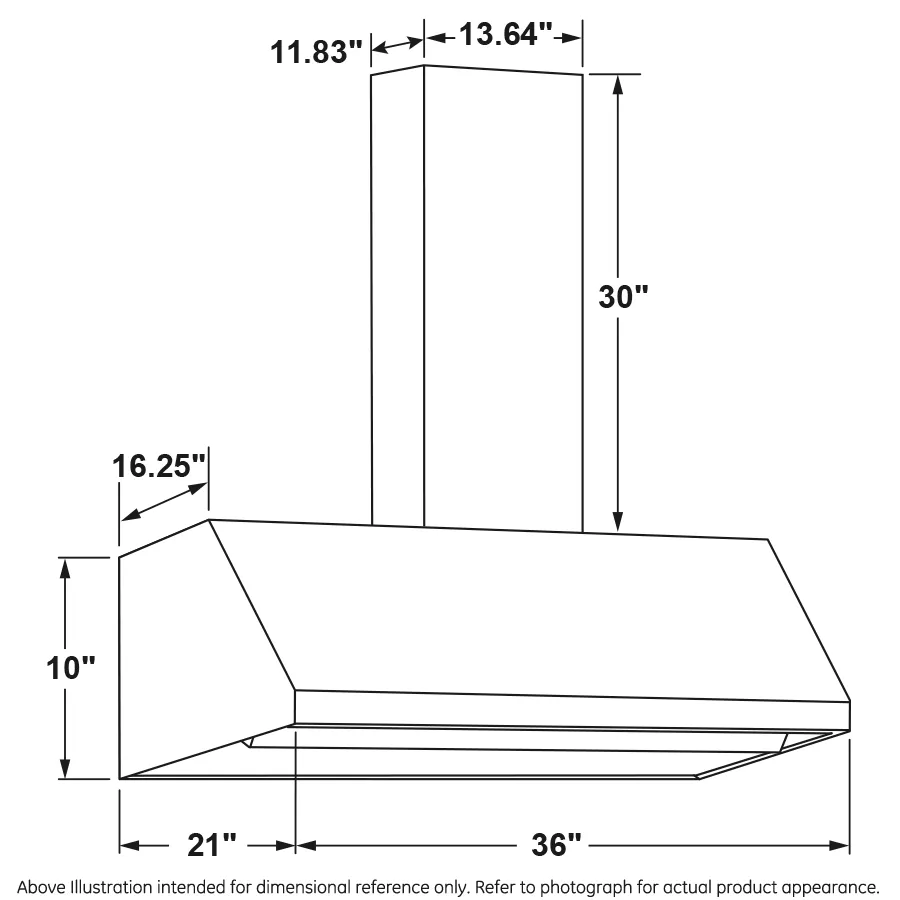 Haier UVW8364SPSS 36" Designer Wall Mount Hood W/ Dimmable Led Lighting