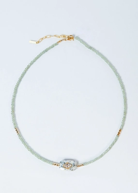 Hanka Inside Choker In Green Apatite, Dendrite Agate Today Only Savings