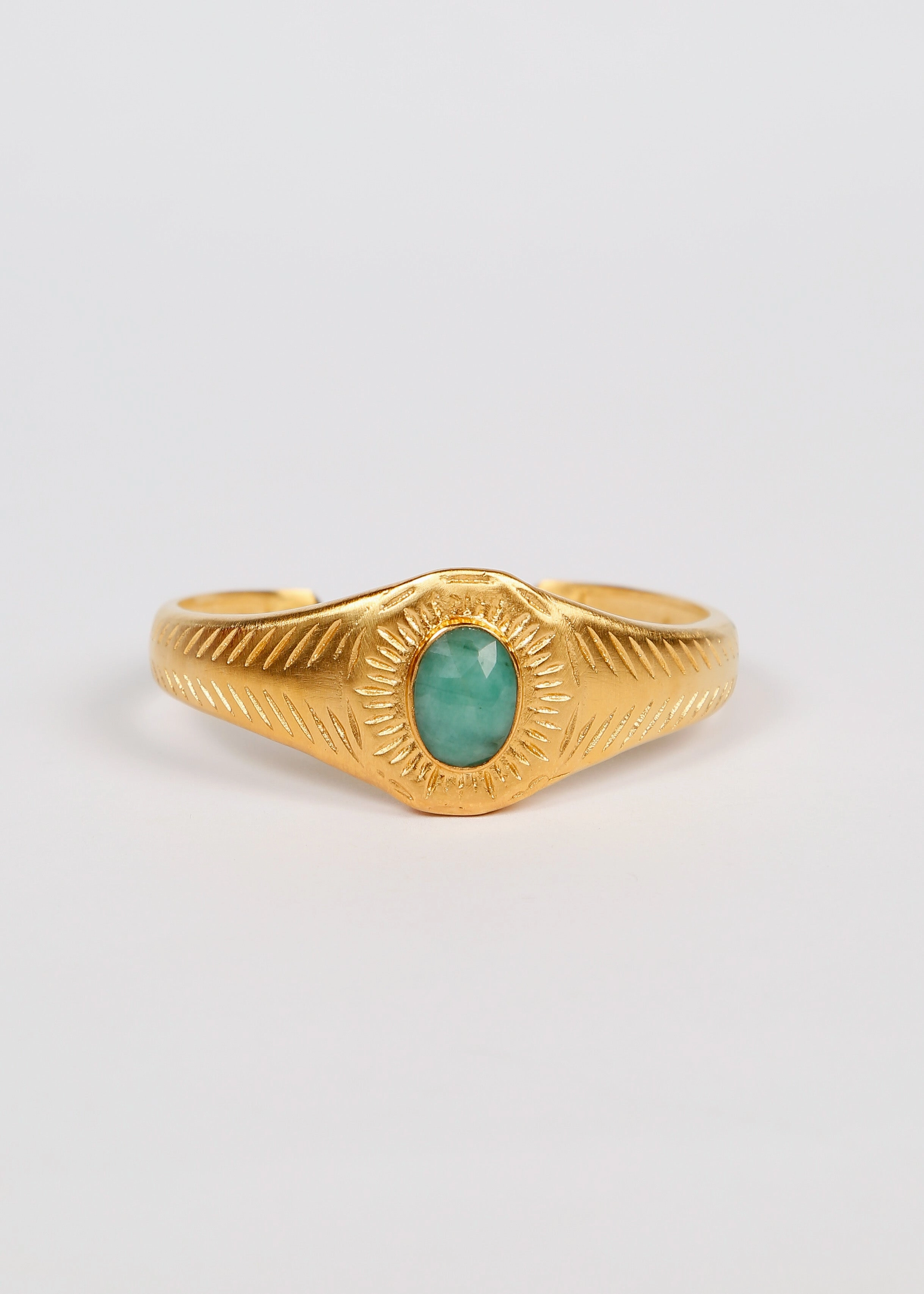 Hanka Osiris Bangle In Raw Emerald Mega Discount Event