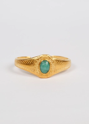 Hanka Osiris Bangle In Raw Emerald Mega Discount Event