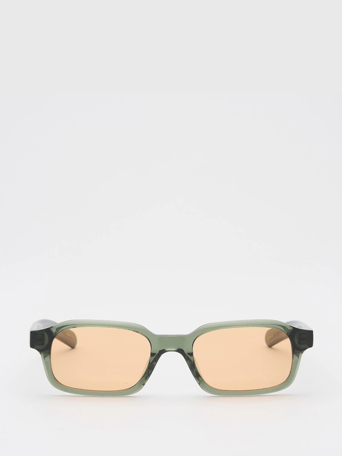 Hanky Sunglasses In Crystal Duck Green And Faded Orange Lens Limited Time Hot Deal