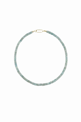 Must-Have Deal Hart - Amazonite Wheel Gemstone Necklace With Diamond Oval Clip