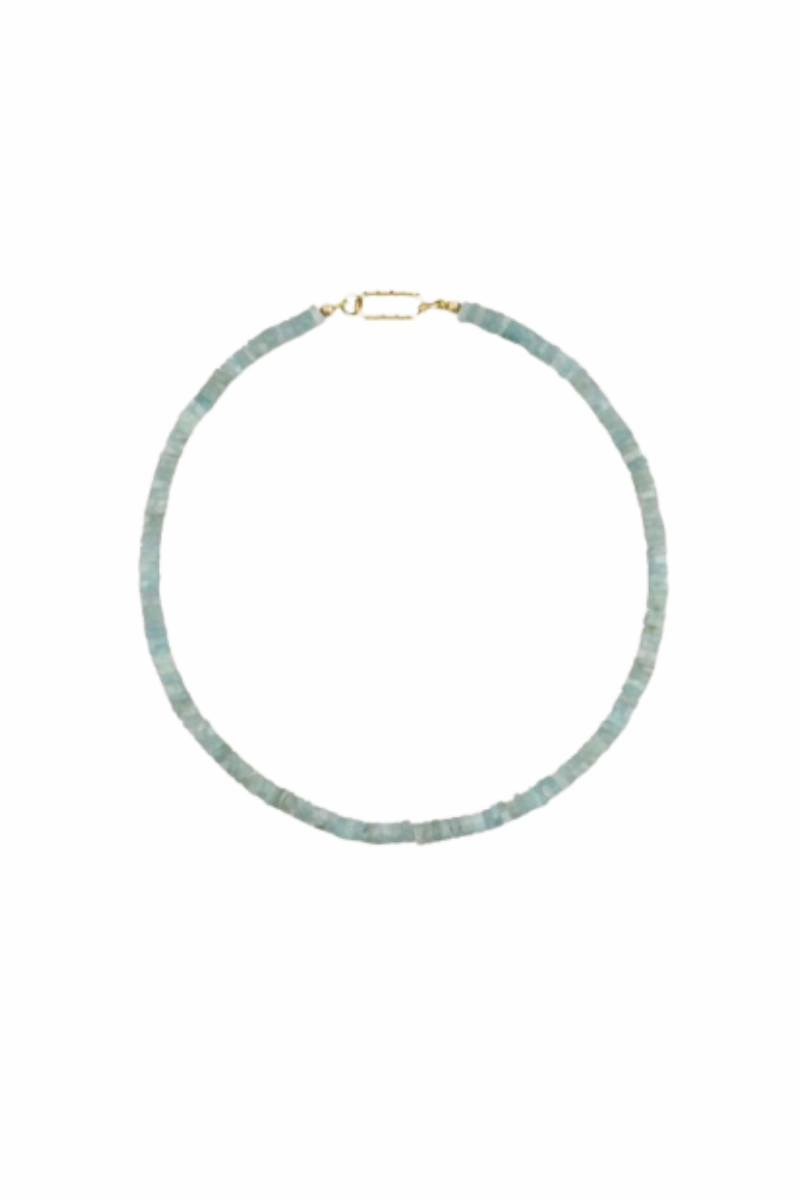Must-Have Deal Hart - Amazonite Wheel Gemstone Necklace With Diamond Oval Clip