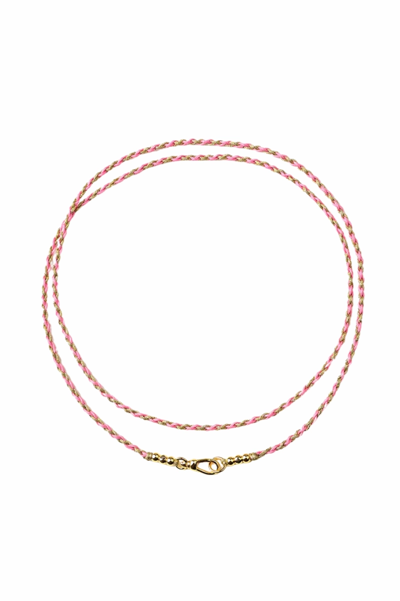 Save More Now Price Drop Today Hart - Pink And Gold Twist Necklace Cord