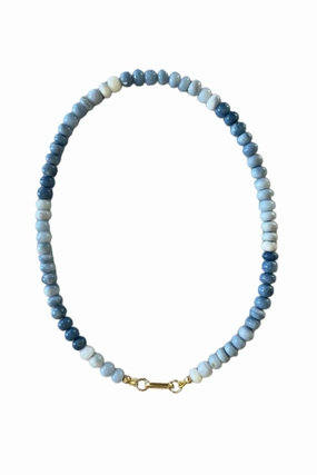 Special Savings Today Grab Your Savings Hart - Shaded Blue Opal Gemstone Necklace