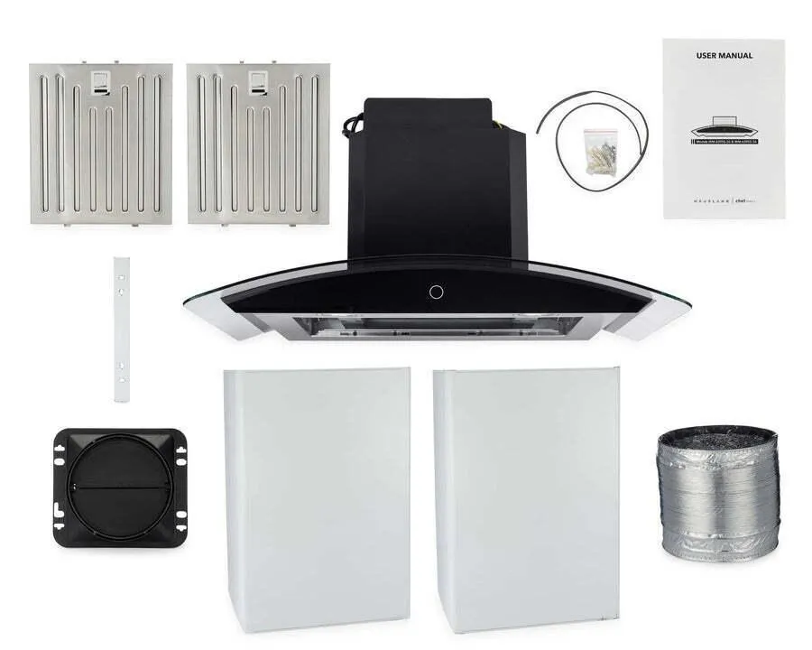 Hauslane WM639SS30 Hauslane Chef 30-In Convertible Stainless Steel Wall-Mounted Range Hood