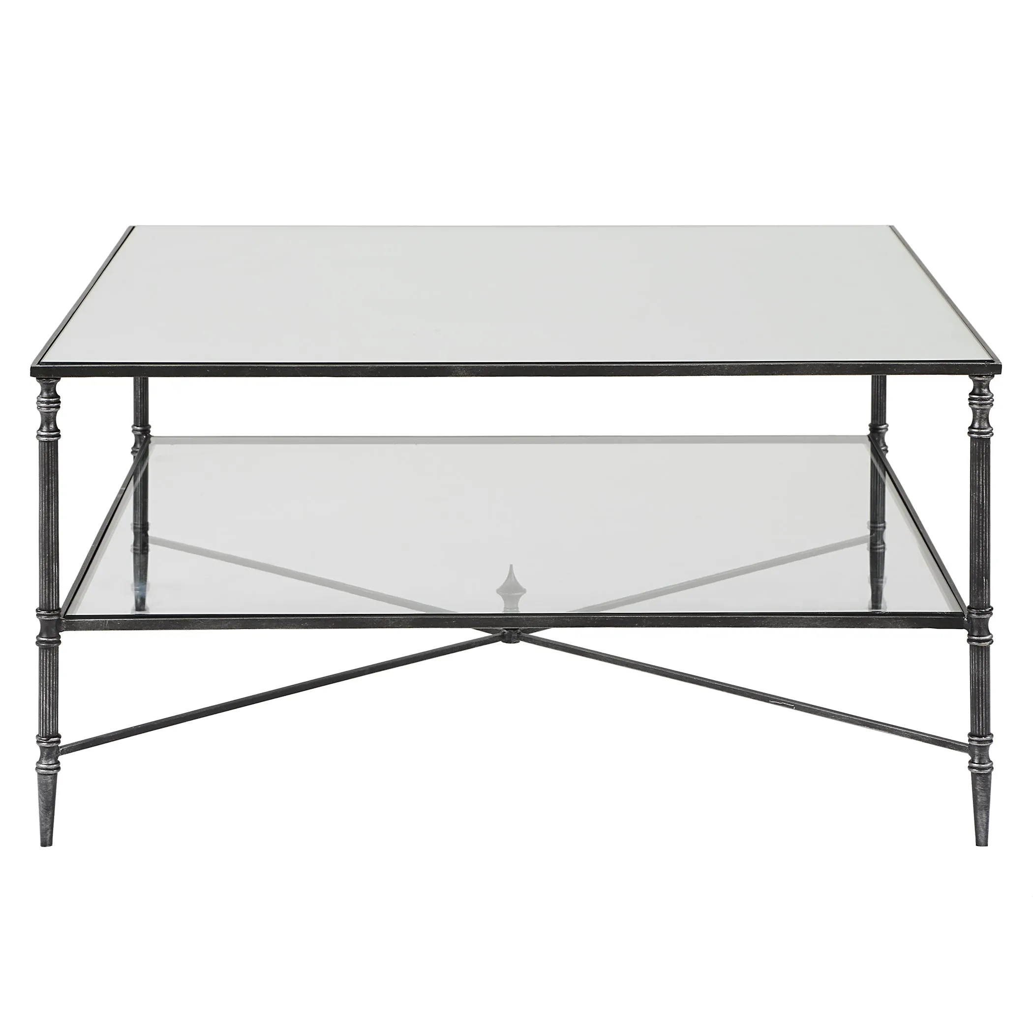 Henzler 91 W x 48 H x 91 D Square Coffee Table with Mirror Top