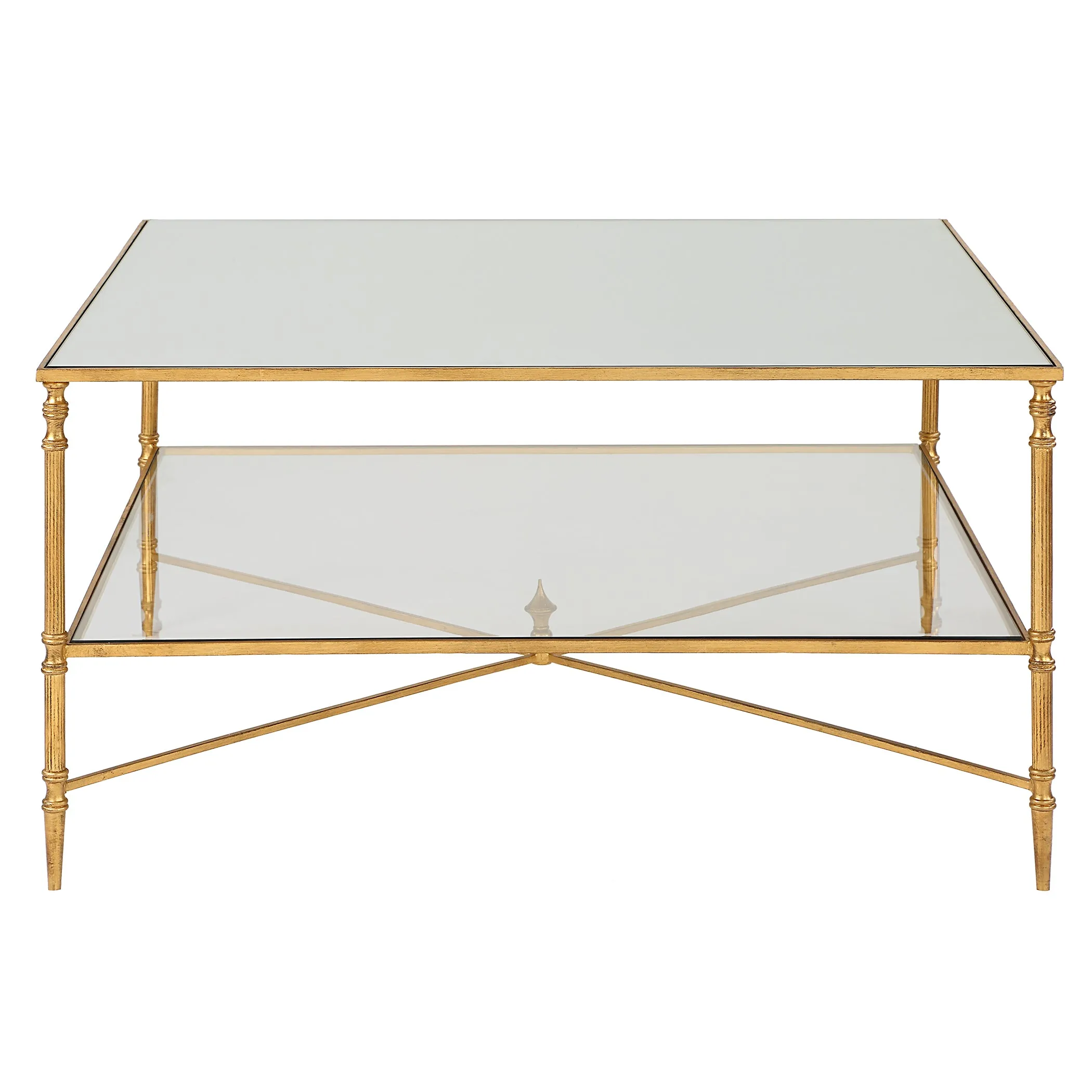 Henzler 91 W x 48 H x 91 D Square Coffee Table with Mirror Top