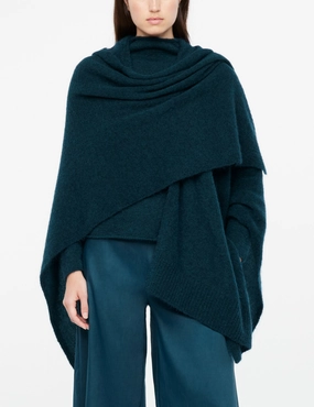 Hood Poncho - Peacock Blue Exclusive Hot Pick