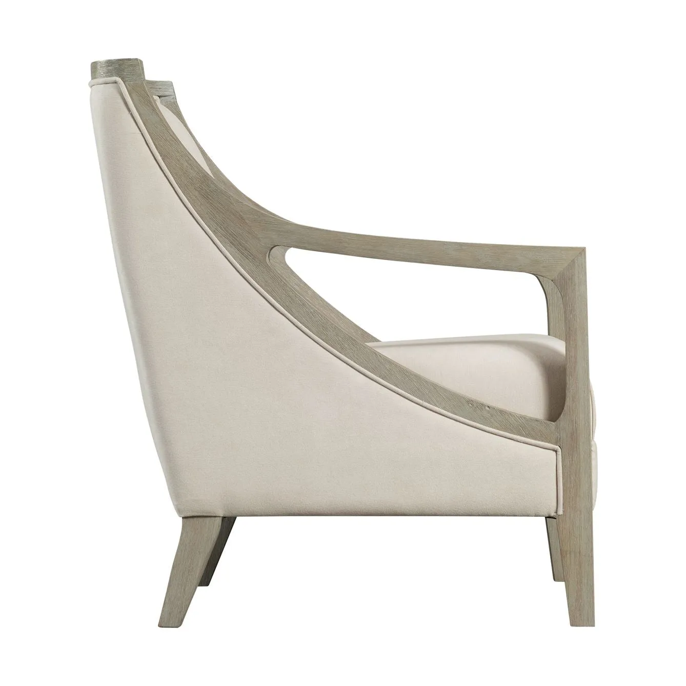 Hopkins Chair w/White Wash Arm Columbia Natural