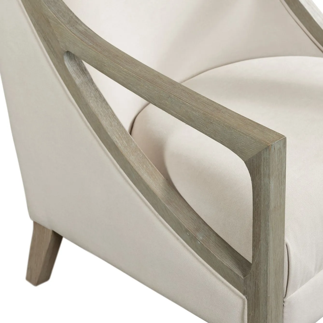 Hopkins Chair w/White Wash Arm Columbia Natural