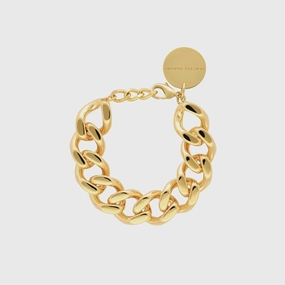 Vanessa Baroni Mini Flat Chain Bracelet In Gold Shop Smart Deals Hot Price Drop