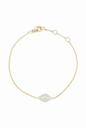 Dont Miss These Savings Blue Eye Bracelet In Yellow Gold