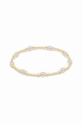 Classic Purpose Pattern 4Mm Bead Bracelet - Pearl Sweet Deal Inside