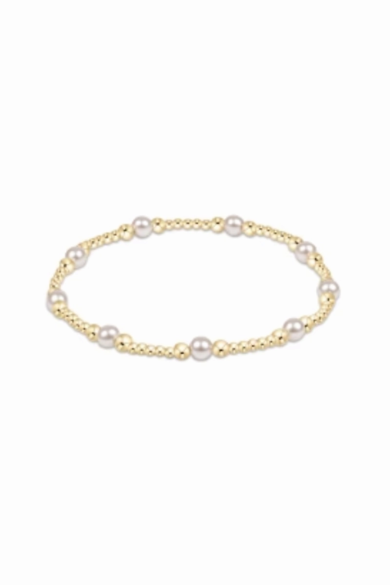 Classic Purpose Pattern 4Mm Bead Bracelet - Pearl Sweet Deal Inside