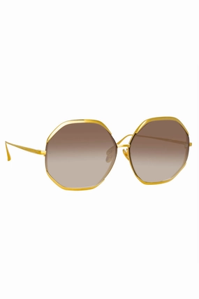 Camila Sunglasses In Yellow Gold Perfect Gift Sale
