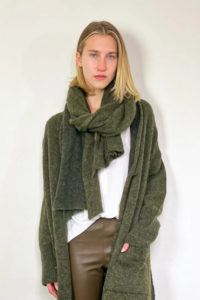 Alpaca & Wool Blend Scarf - Green Special Steal Event Gift Sale Event