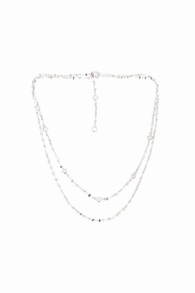 Dont Miss This Steal Clearance Event Today Aurora Double Chain Choker In Silver