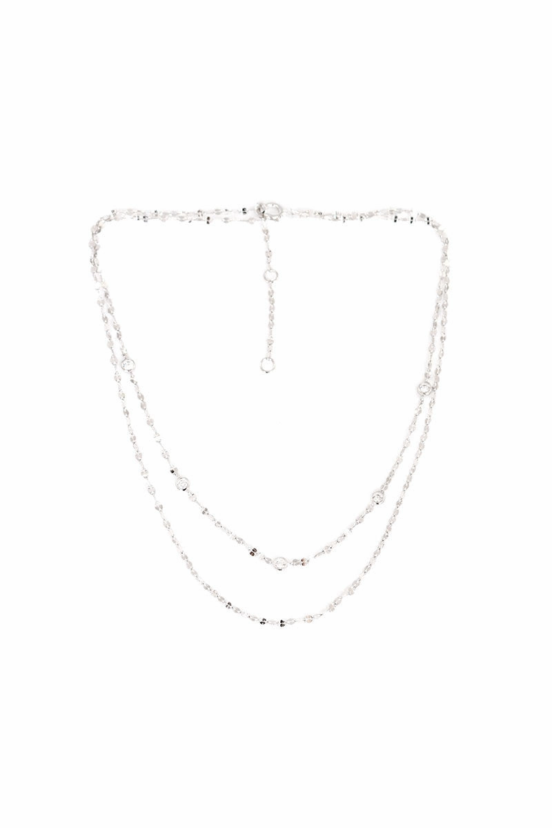 Dont Miss This Steal Clearance Event Today Aurora Double Chain Choker In Silver