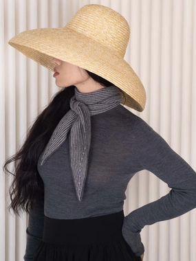 Flash Sale Now Oat & Rice Sailor Cashmere Neck Tie In Grey