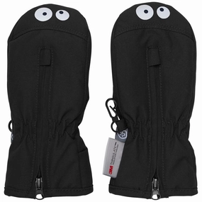 Special Offer Inside Color Kids Black Mittens - M. Zipper
