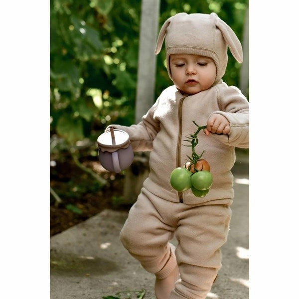 Special Price Offer Mikk-Line Cotton Fleece Balaclava With Long Ears Warm Taupe