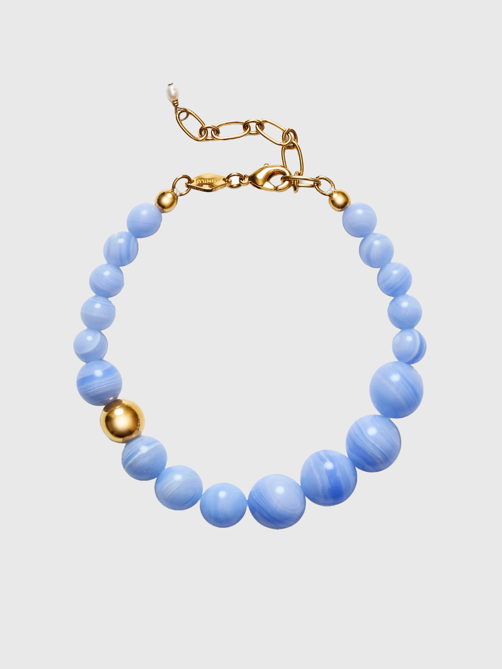 Float Bracelet In Blue Lace Agate Trending Savings Now Special Online Offer