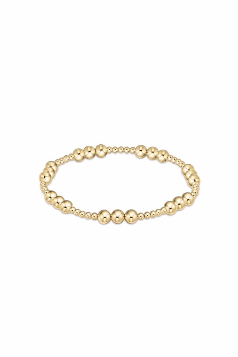 Big Savings Alert Save Today Only Classic Joy Pattern 5Mm Bead Bracelet - Gold