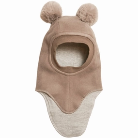 Huttelihut Cotton Big Bear Fake Fur Balaclava Nougat Clearance Savings Now