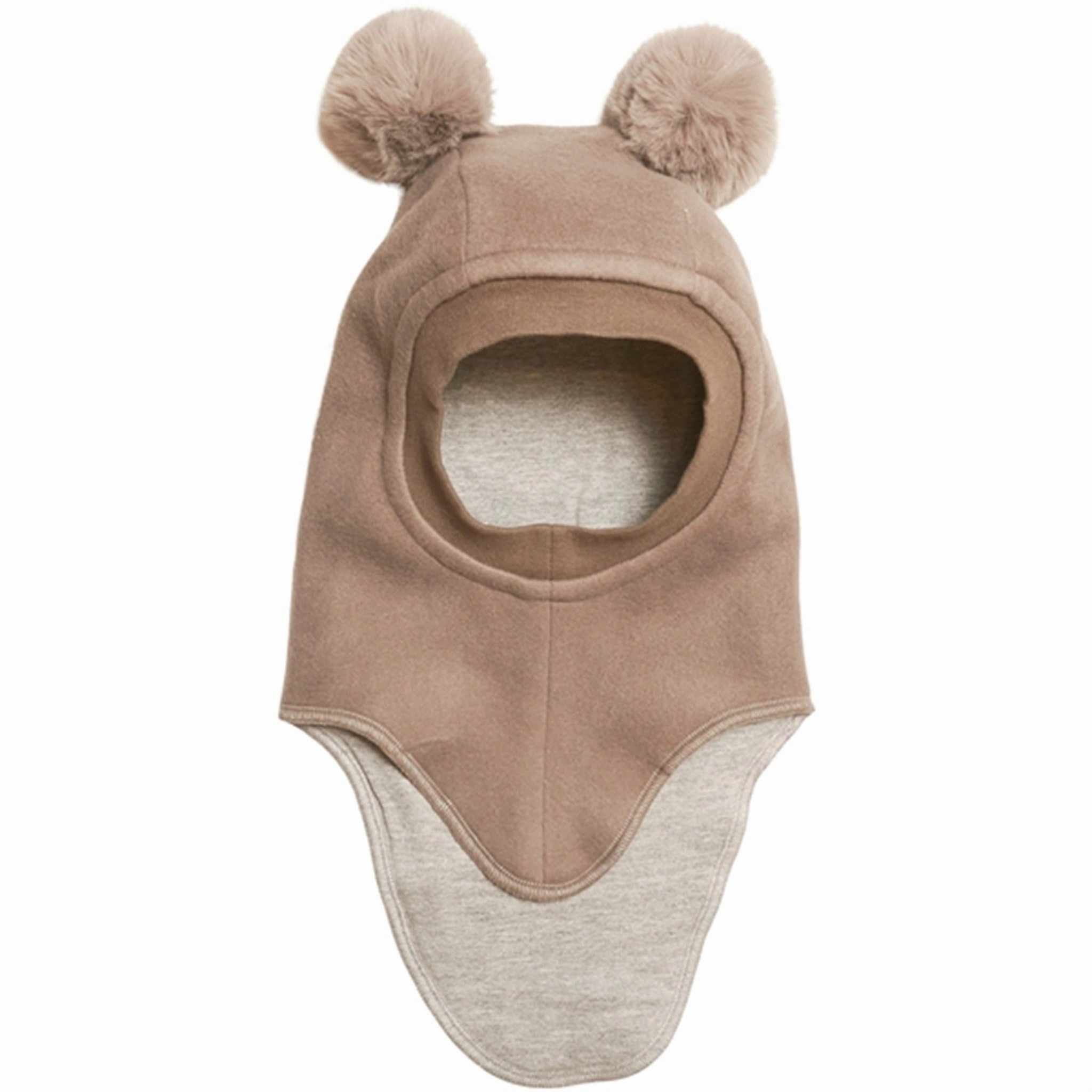 Huttelihut Cotton Big Bear Fake Fur Balaclava Nougat Clearance Savings Now