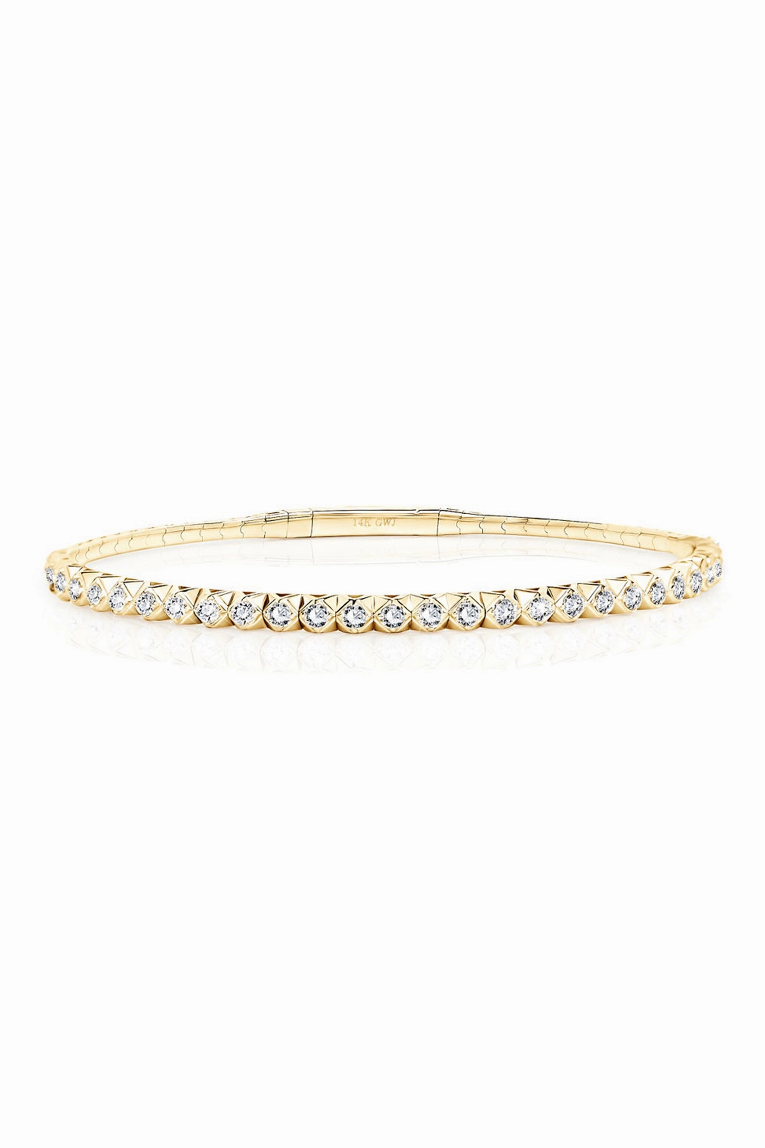 Triangle Diamond Flex Bracelet In 14K Yellow Gold Shop Todays Picks Online Exclusive Steal