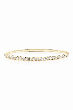 Triangle Diamond Flex Bracelet In 14K Yellow Gold Shop Todays Picks Online Exclusive Steal