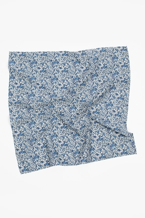 Chambray Flower Scarf Blue Liberty Save Today Only Limited Time Discount