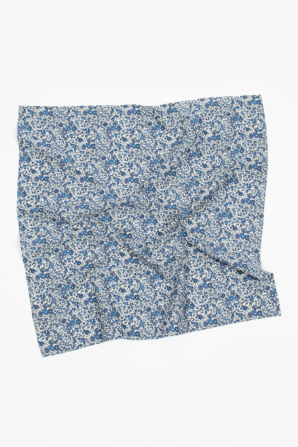 Chambray Flower Scarf Blue Liberty Save Today Only Limited Time Discount