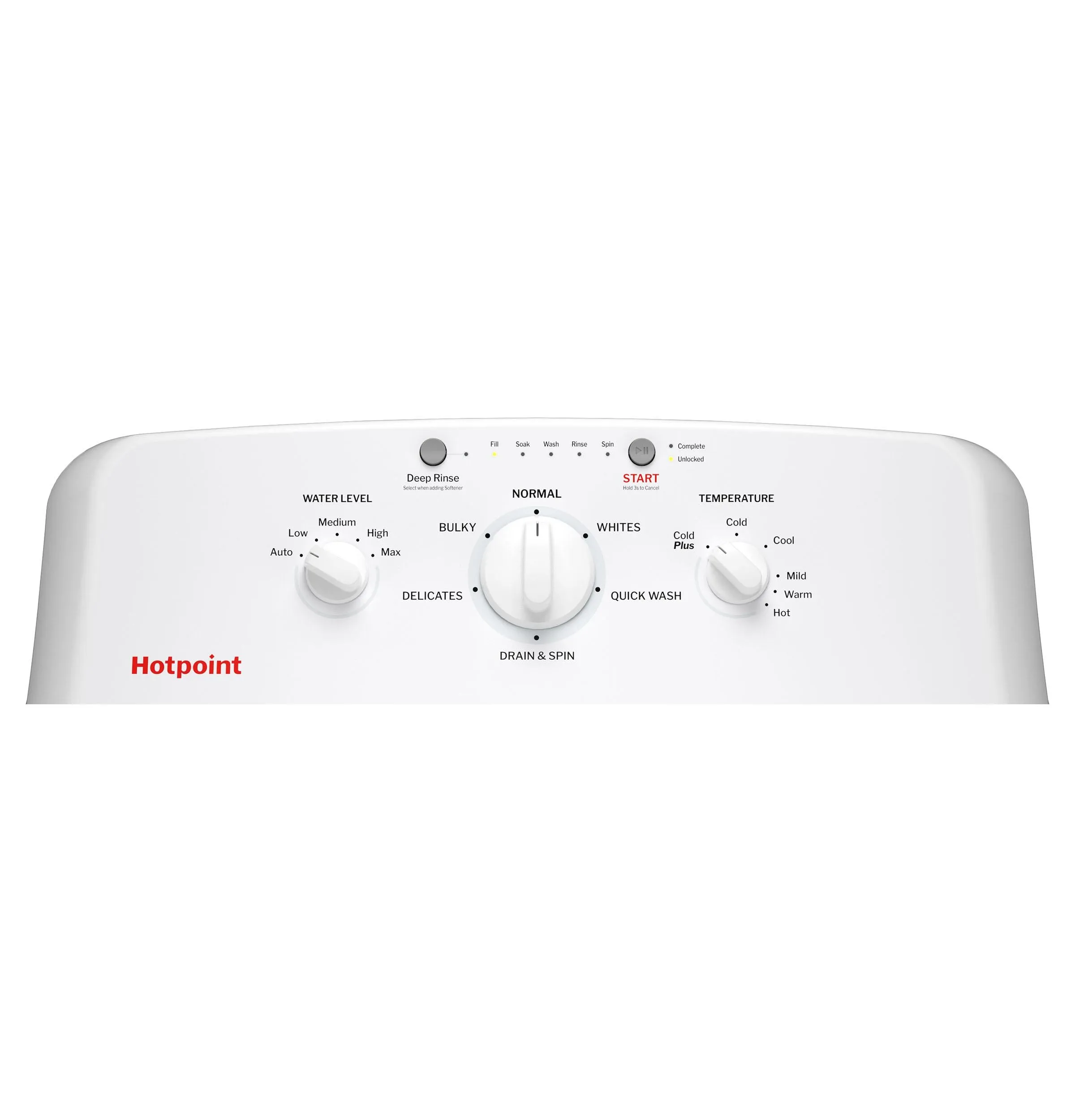 Hotpoint HTW265ASWWW Hotpoint 4.0 Cu. Ft. Capacity Washer With Stainless Steel&#X00A0;Basket,Cold&#X00A0;Plus And Water Level&#X00A0;Control&#X200B;