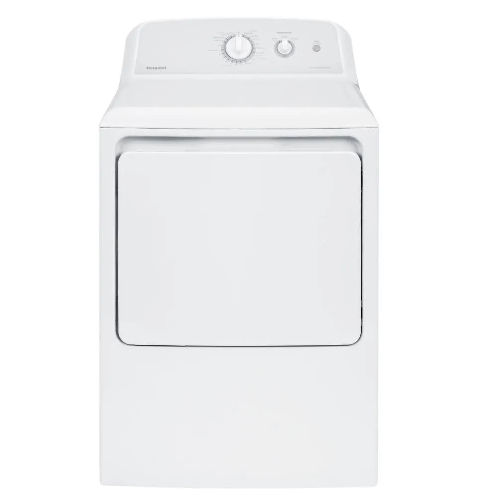 Hotpoint HTX24GASKWS Hotpoint 6.2 Cu. Ft. Capacity Aluminized Alloy Gas Dryer
