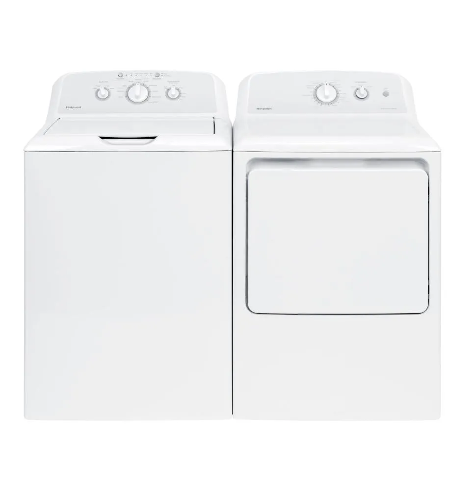 Hotpoint HTX24GASKWS Hotpoint 6.2 Cu. Ft. Capacity Aluminized Alloy Gas Dryer