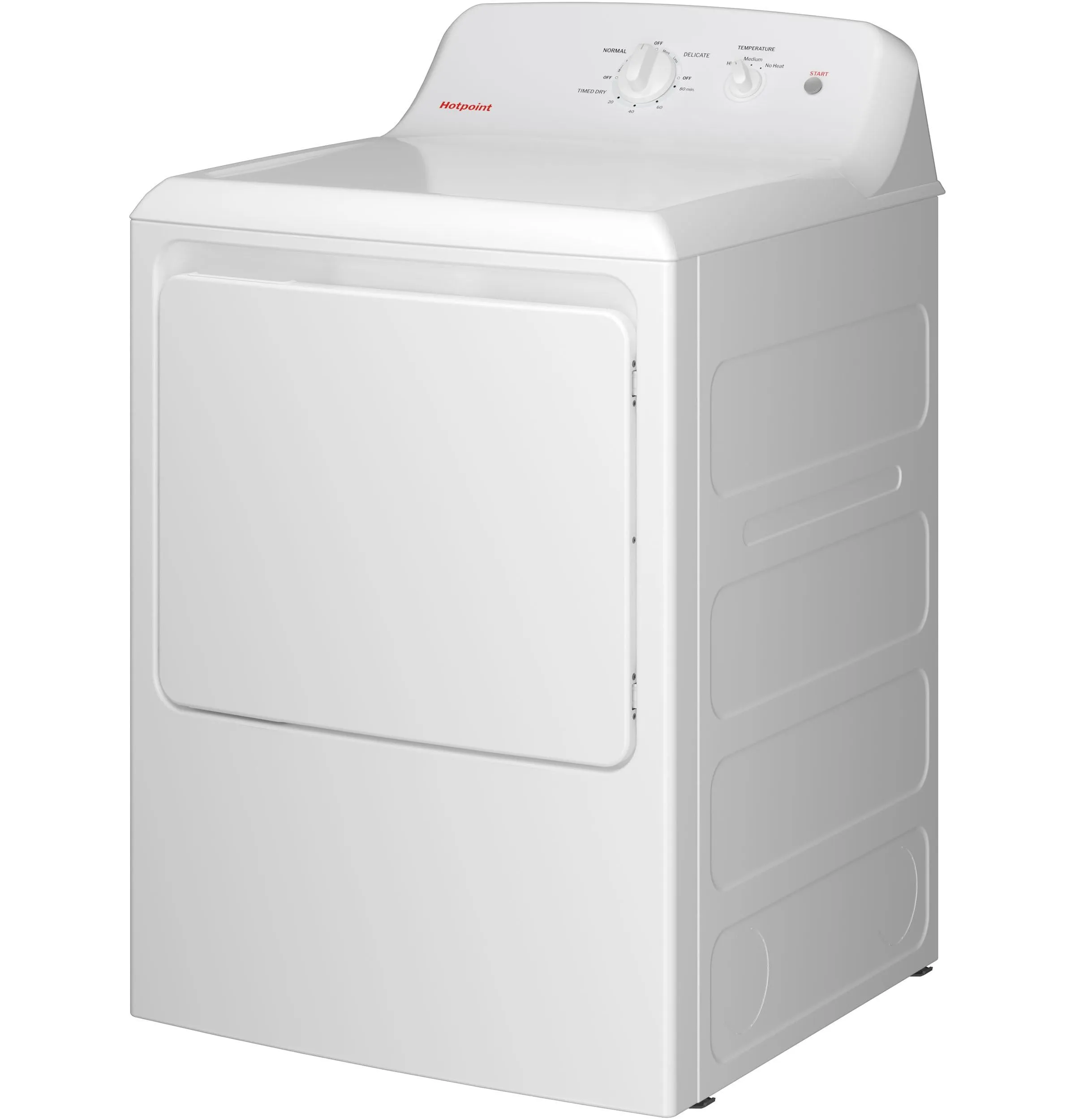Hotpoint HTX26GASWWW Hotpoint 6.2 Cu. Ft. Capacity Gas&#X00A0;Dryer&#X00A0;With Up To 120 Ft. Venting And Shallow Depth&#X200B;
